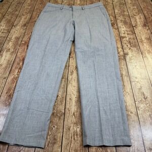 J.M. Haggar Slim Fit Dress Pants Mens 34 x 29 Gray Stretch Slacks